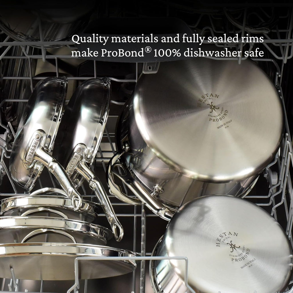 Hestan - ProBond Collection - Professional Clad Stainless Steel Sauce Pan, Induction Cooktop Compatible, 1.5 Quart
