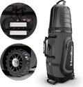 Golf Travel Bag for Airlines: Hard Case Top, Waterproof Zippers, 1680D Oxford Fabric, Built-in TSA Lock, Oversized Tank Wheels, Lightweight – Maximum Club Protection