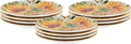 Certified International Sunflower Fields 9' Salad/Dessert Plates, Multi Colored, Medium, Set of 4 (Pack of 3)