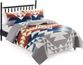 PENDLETON Explorer King Quilt Bedding Set with 2 Shams Premium Cotton Bedding, Lightweight Quilted Bedspreads, Coverlet for Bed, Aztec & Western Quilt, Machine Washable, King, Blue Grey Multi