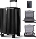 Carry On Luggage Expandable With Vacuum Compression And Pump, Airline Approved Luggage, Bag with Anti Theft Lock, Water Resistant, Carry-on Suitcase Suitable for Men and Women