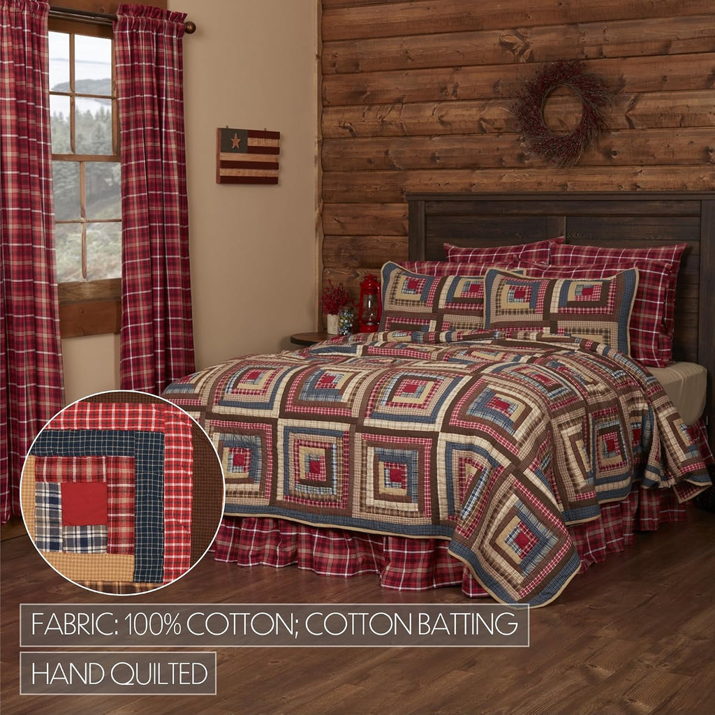 VHC Brands Braxton 3 Piece Quilt Set (1 Queen Quilt, 2 Standard Shams)