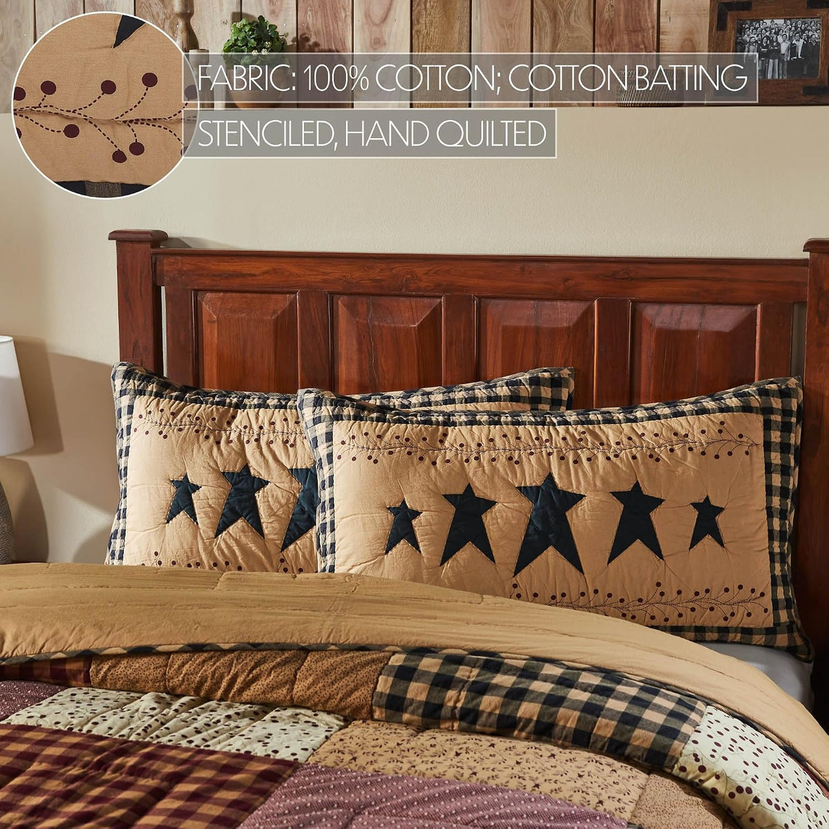 VHC Brands Pip Vinestar 3 Piece Quilt Set (1 California King Quilt, 2 King Shams)