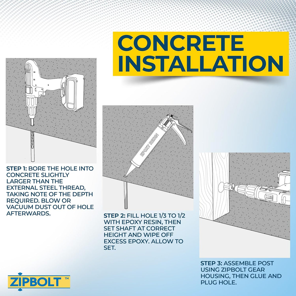 Zipbolt 14.100 Super UT Newel Post Fastener Bulk Pack — Quick and Easy Wrench-Free Installation of Staircase Newel Posts, Anchors Post Directly to Wood or Concrete Floor