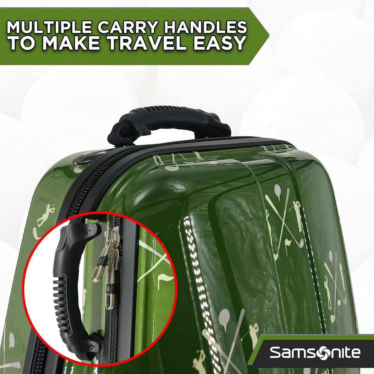 Samsonite Tour Deluxe Golf Hard Case Golf Travel Bag, Lightweight & Durable ABS Shell, 360 Degree Multi-Directional Wheels