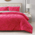 Juicy Couture Kiss Pleat Plush Micromink Hot Pink Full/Queen Comforter Set - Cozy 3 Piece Bedding Ensemble