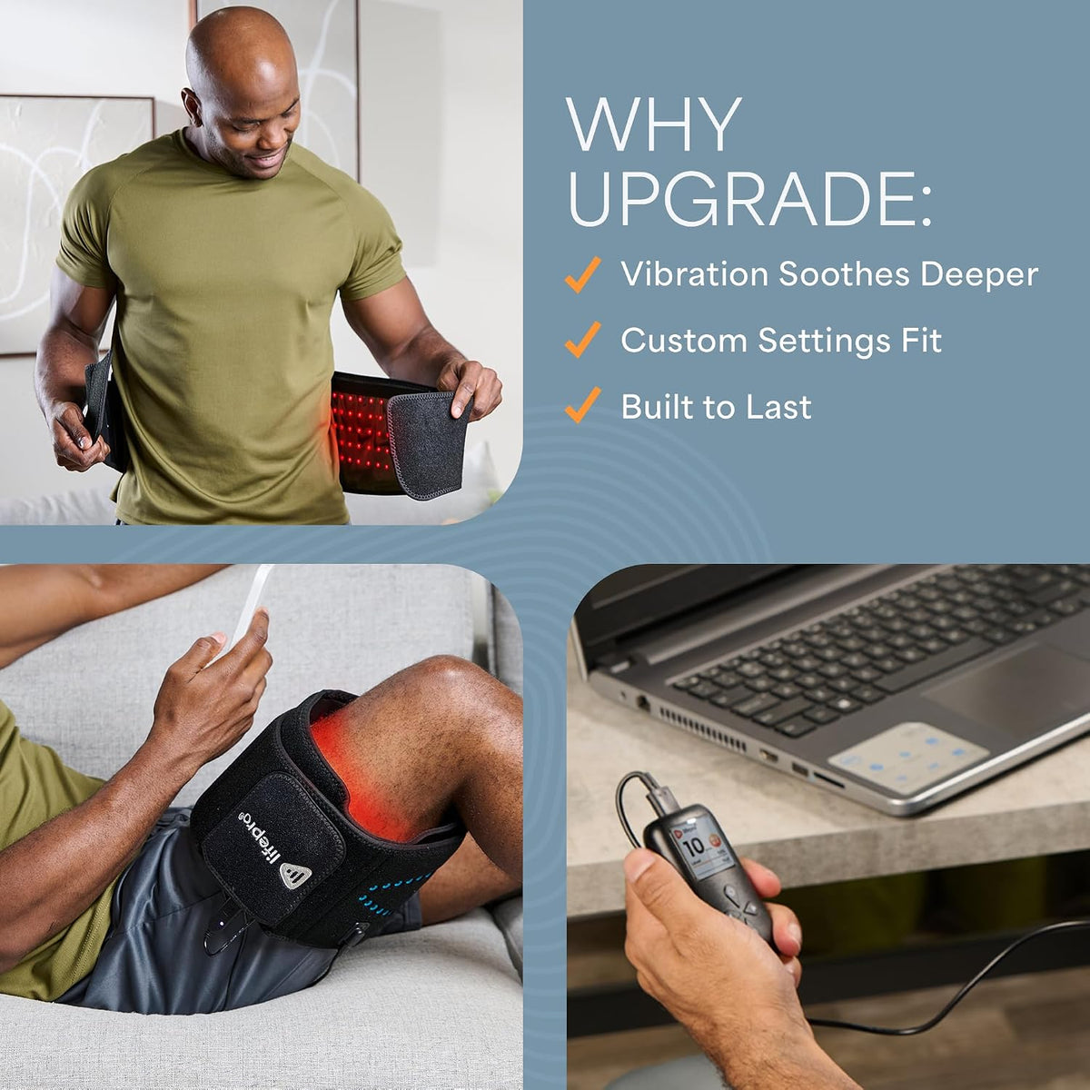 Lifepro Red Light Therapy Belt – Allevared Infrared Red Light Therapy for Body, Back Pain and Shoulder - 660nm & 850nm Near Infrared Heating Pad – Adjustable & Portable for Wellness & Relaxation