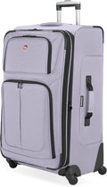 SWISSGEAR Sion Softside Expandable Spinner Luggage Durable Lightweight Travel Suitcase, Evening Haze, Checked-Large