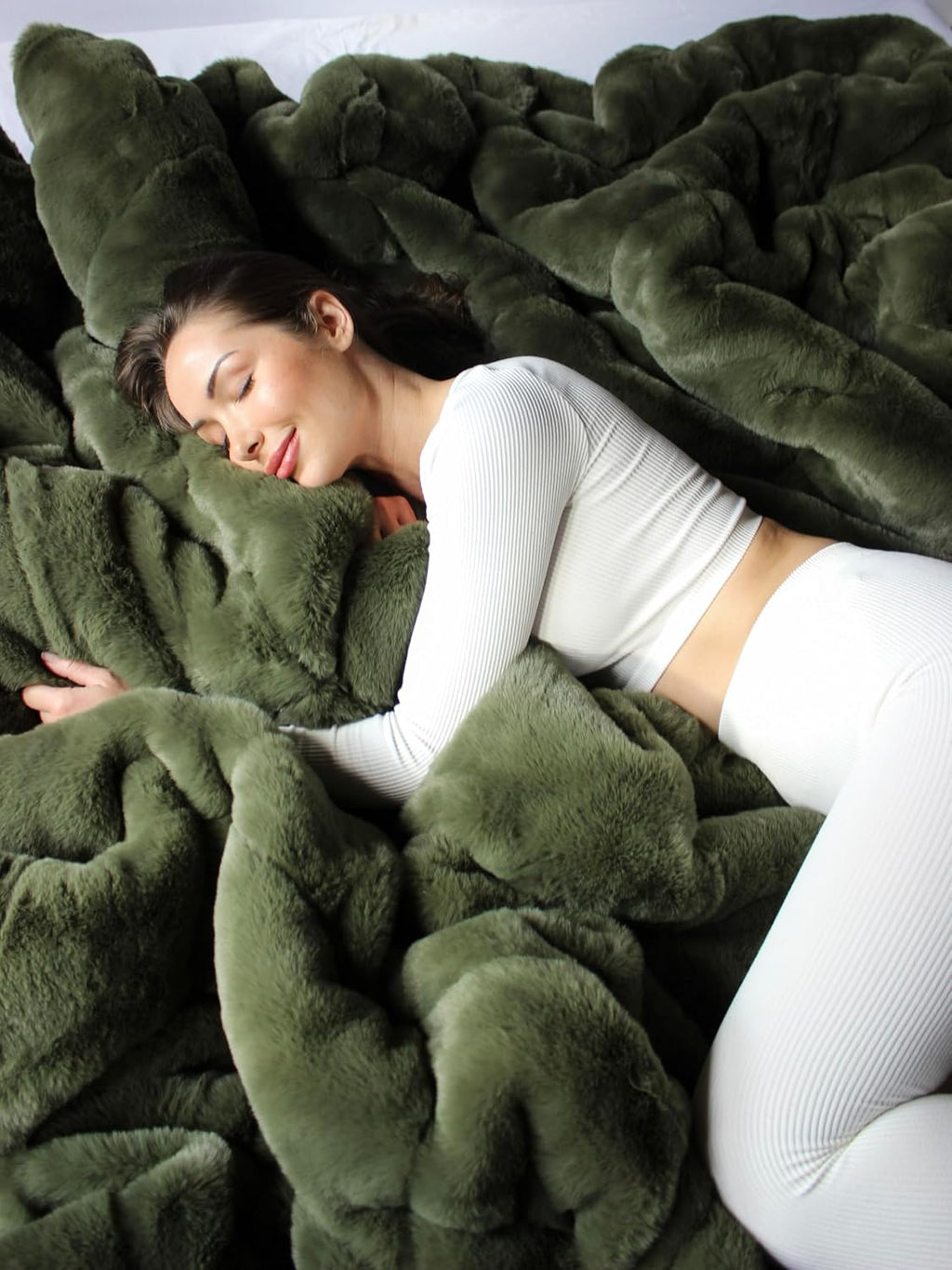 Byourbed Chunky Bunny Yoga - Coma Inducer® Oversized King Comforter - Chive