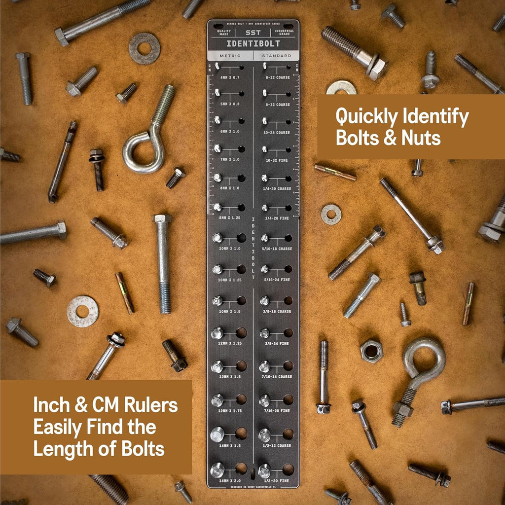 SST - Identibolt Bundle - Identibolt PRO & Original - Complete Thread Checker Set for Nuts & Bolts - Imperial SAE & Metric Threads - 48 Sizes Total - from #6 to 1' & 4mm to 14mm - Tight Tolerance