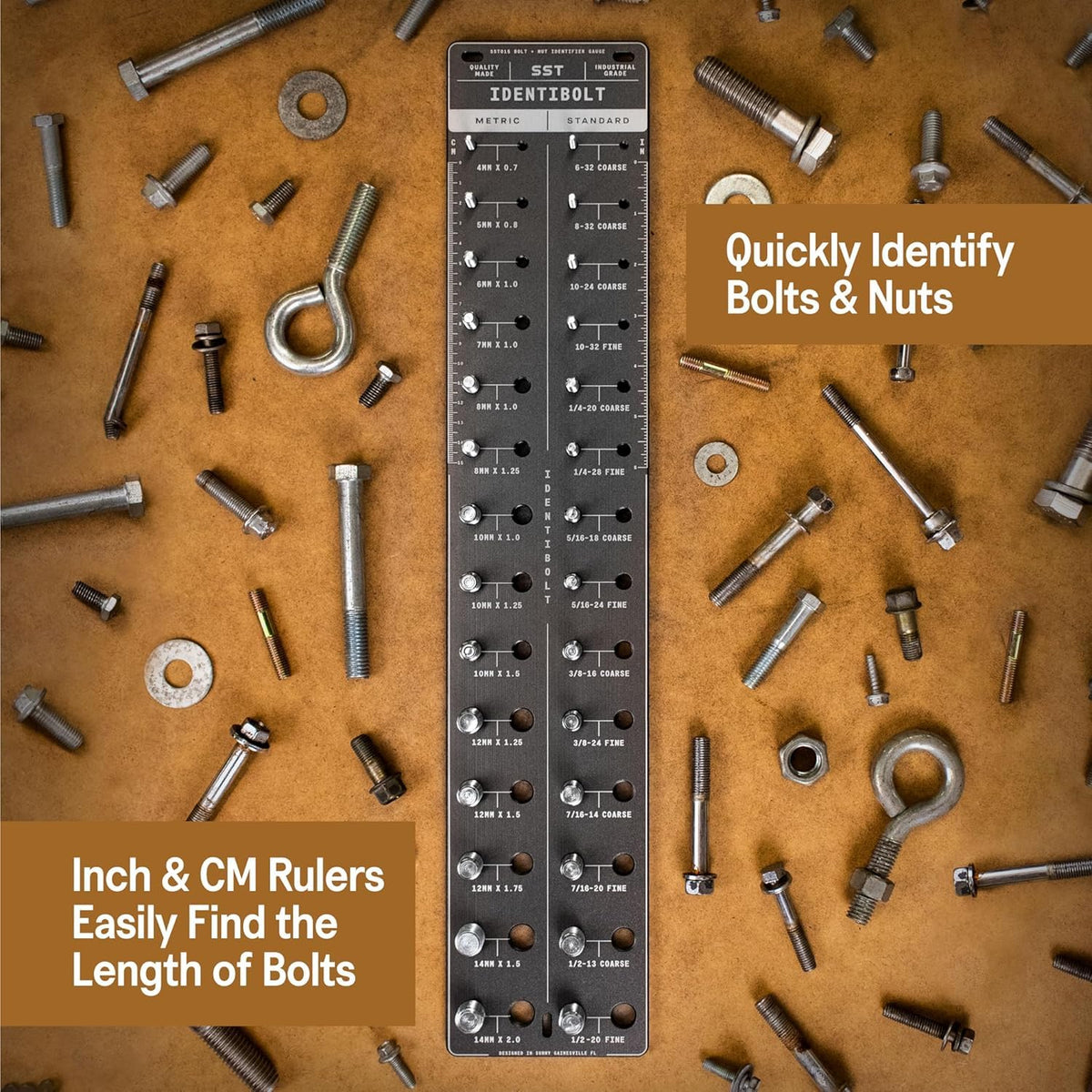 SST - Identibolt Bundle - Identibolt PRO & Original - Complete Thread Checker Set for Nuts & Bolts - Imperial SAE & Metric Threads - 48 Sizes Total - from #6 to 1' & 4mm to 14mm - Tight Tolerance