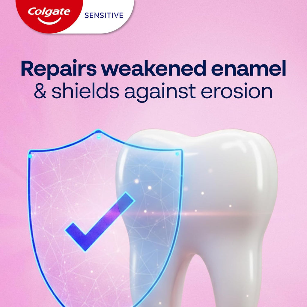 Colgate Sensitive Enamel Health Toothpaste for Sensitive Teeth, 24 Pack, Toothpaste with Fluoride and 5% Potassium Nitrate, Helps Prevent Bad Breath, Soothing Peppermint Flavor, 6 oz, 24 Pack