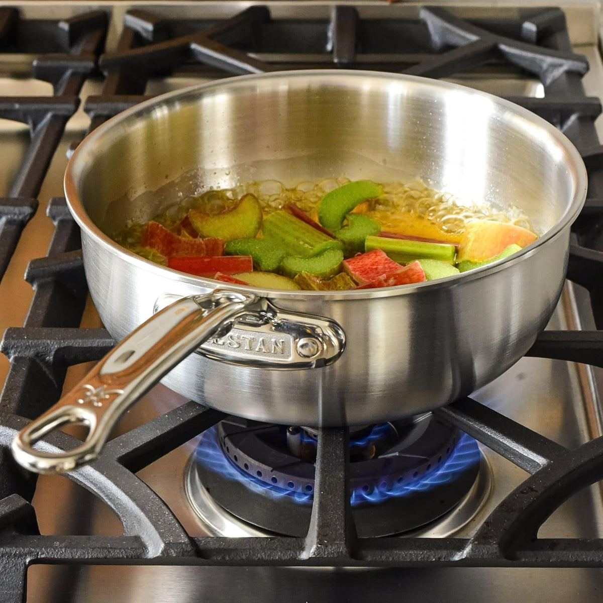 Thomas Keller Insignia by Hestan - 2 Quart Saucier Pan with Lid, Commercial Clad Stainless Steel, Induction Compatible, Oven Safe - Professional Cookware