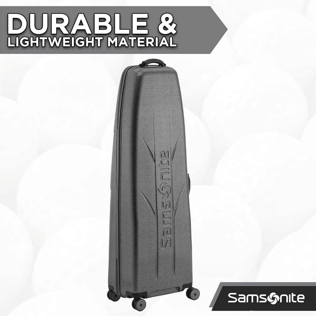 Samsonite Tour Deluxe Golf Hard Case Golf Travel Bag, Lightweight & Durable ABS Shell, 360 Degree Multi-Directional Wheels