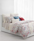 Lauren Ralph Lauren Lucie Birds Jacobean King Comforter Shams 3 PC Set Cream Blue Pink
