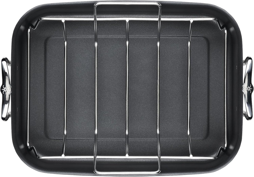 Hestan Provisions – 16.5' Classic Clad Nonstick Roasting Pan with Stainless Steel Rack