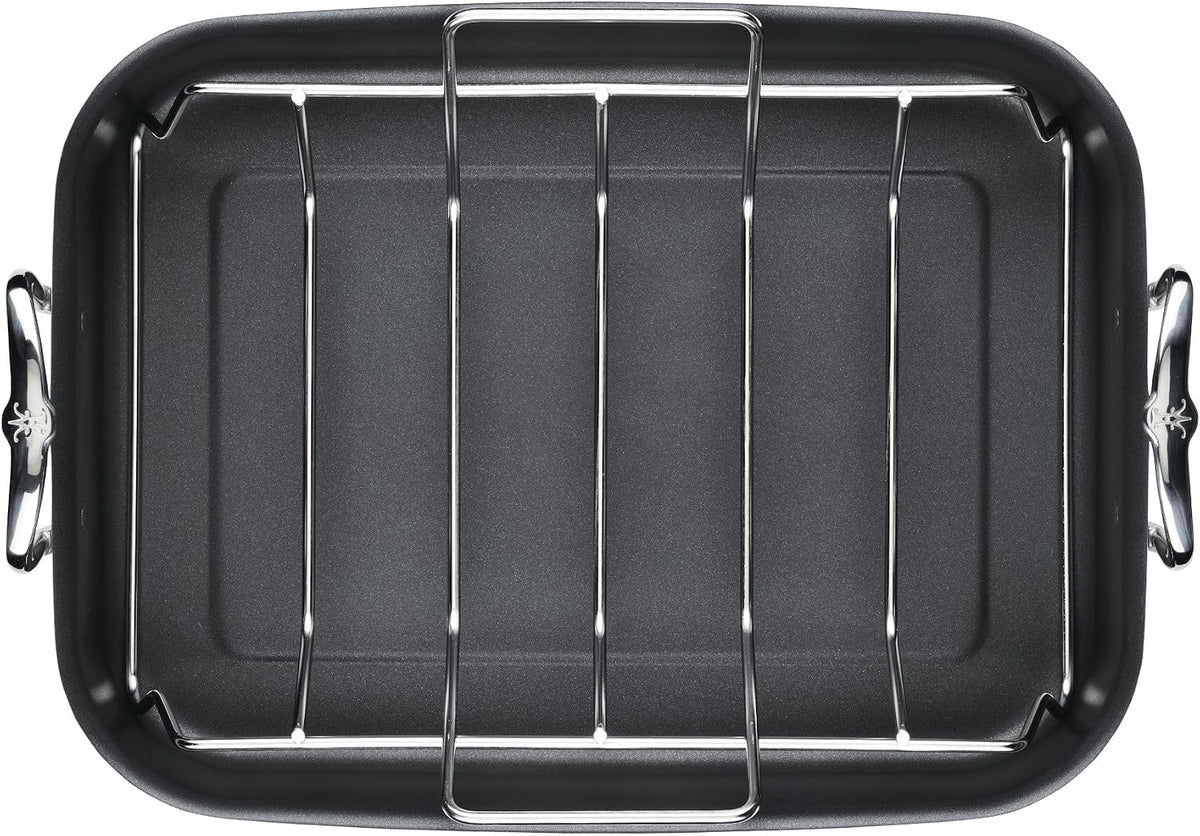 Hestan Provisions – 16.5' Classic Clad Nonstick Roasting Pan with Stainless Steel Rack
