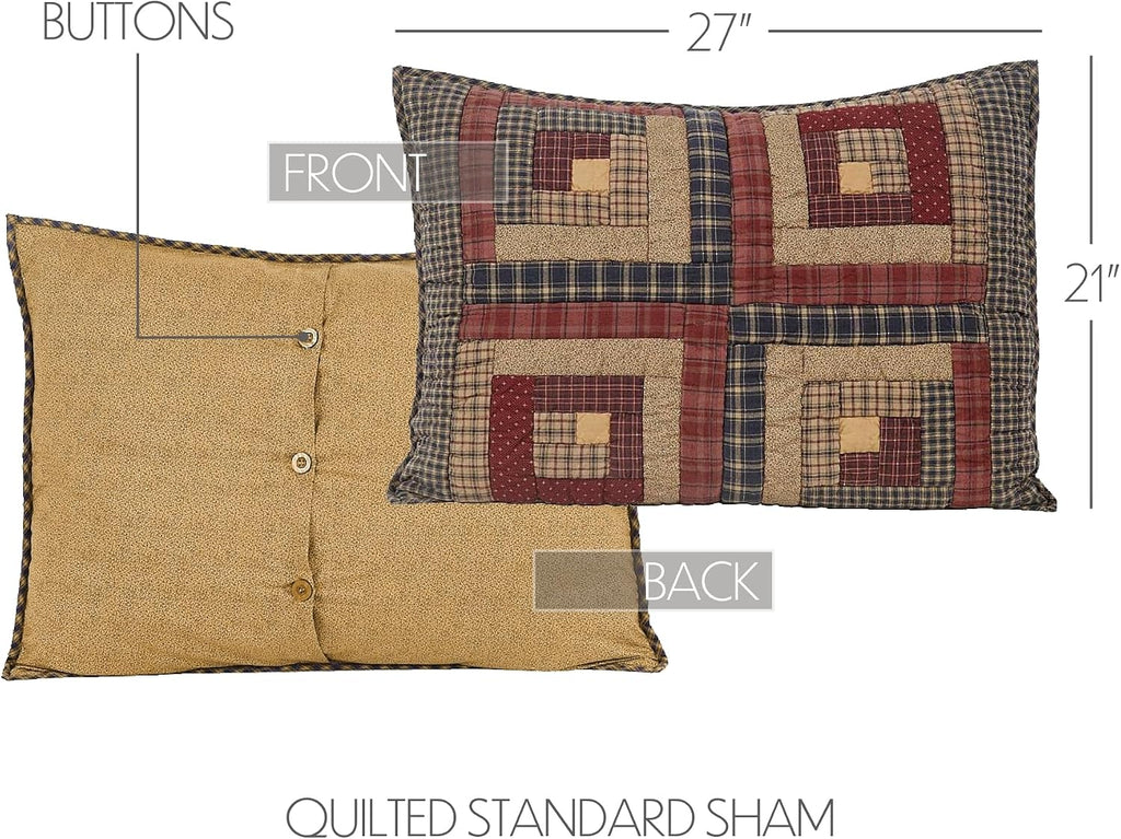 VHC Brands Millsboro 3 Piece Quilt Set (1 Twin Quilt, 2 Standard Shams)