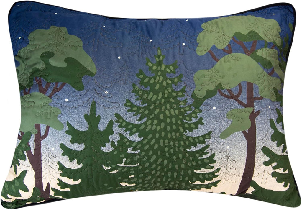 Donna Sharp Bear Cottage-Queen Quilt Set, Measures 90 x 90, Includes 1 Quilt and 2 Standard Shams, Machine Washable