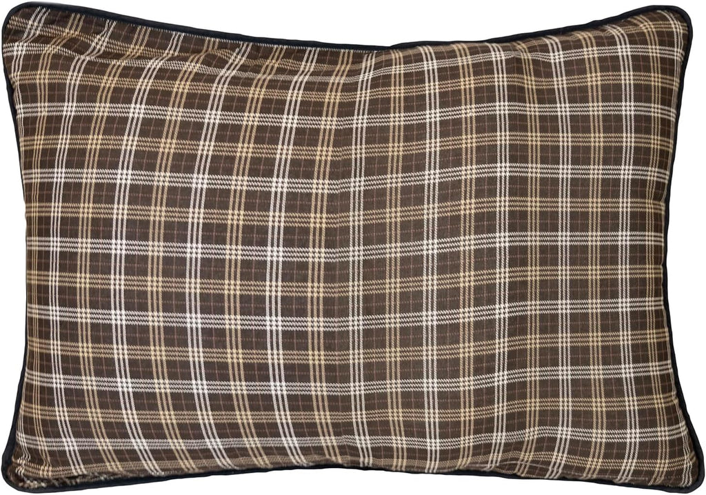 Donna Sharp Twin Bedding Set - 2 Piece - Pine Patch Cotton Quilt and One Standard Size Pillow Sham - Machine Washable - Perfect for Rustic Decor!
