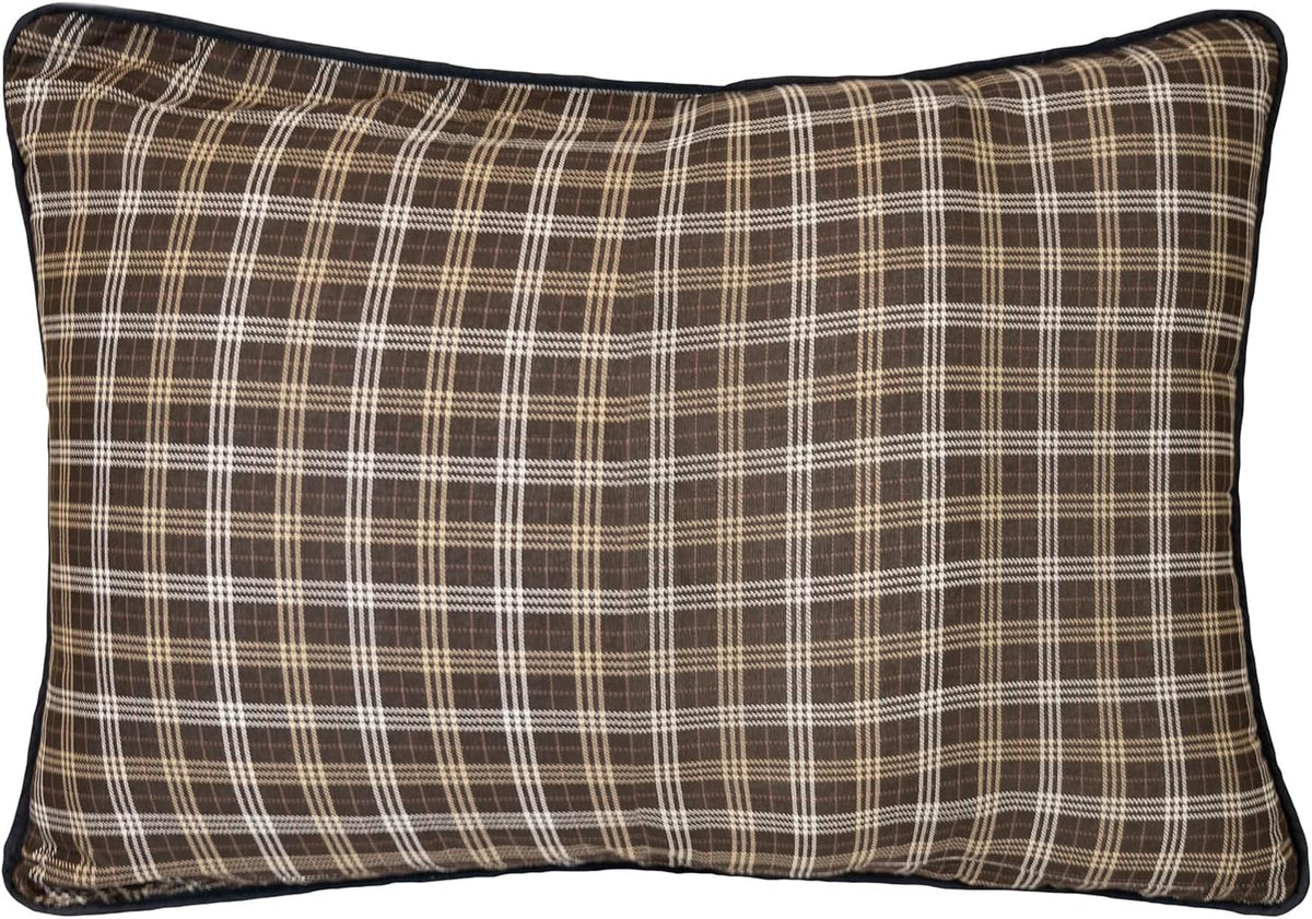 Donna Sharp Twin Bedding Set - 2 Piece - Pine Patch Cotton Quilt and One Standard Size Pillow Sham - Machine Washable - Perfect for Rustic Decor!