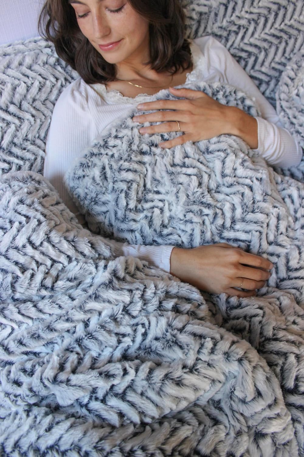 Byourbed Cozy Peaks - Coma Inducer Oversized King Comforter Set - Chevron Frosted Navy
