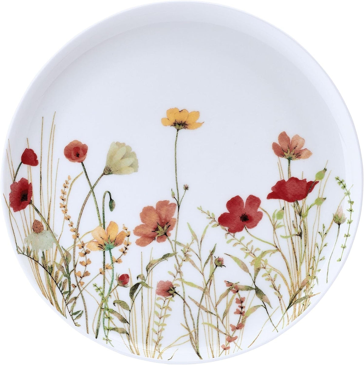 Mikasa Meadow Serenade 12 Piece Floral Bone China Durable Chip Resistant Lightweight Dinnerware Set, Service for 4