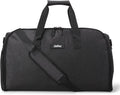 Halfday Convertible 2-in-1 Garment Duffel Weekender Bag 45L: Wrinkle-Free Travel (Hanging Suit Compartment, Shoe Pockets, Trolley Sleeve), Durable & Water-Resistant Carry-on, Shadow