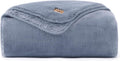 UGG Whitecap Twin Blanket, Soft Cozy Fleece Blanket for Bed, Luxury Fluffy Oversized Throw for Couch, Washable Twin XL Bedding, Dorm Essentials, 66' x 90', Denim Blue