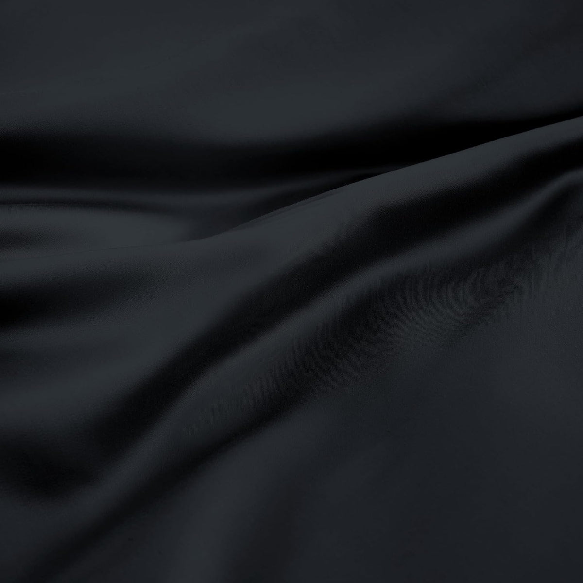 Superior Modal from Beechwood 300 Thread Bed Sheet Set, 1 Elastic Deep Pocket Fitted Sheet, 1 Flat Sheet, 1 Pillowcase, Soft Cool Sheets, Sateen Weave, Bedding Essentials, Twin XL, Black