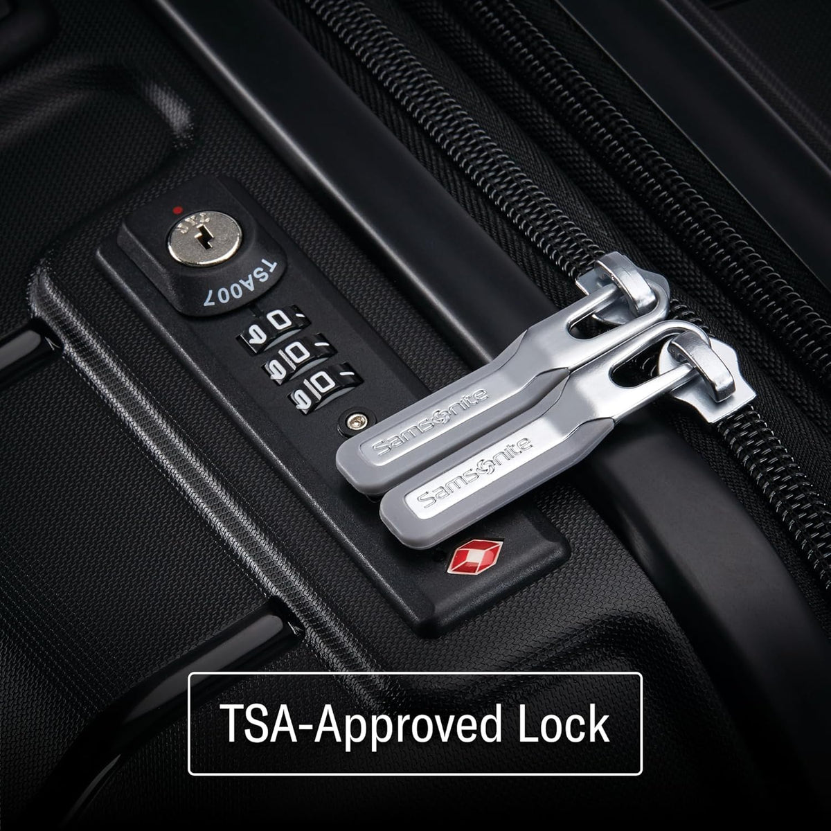 Samsonite Freeform 24-Inch Medium Luggage with Dual 360° Spinner Wheels - Checked Suitcase - TSA Lock, Airline-Approved - Durable Polypropylene Expandable Hardshell for Lightweight Travel - Black