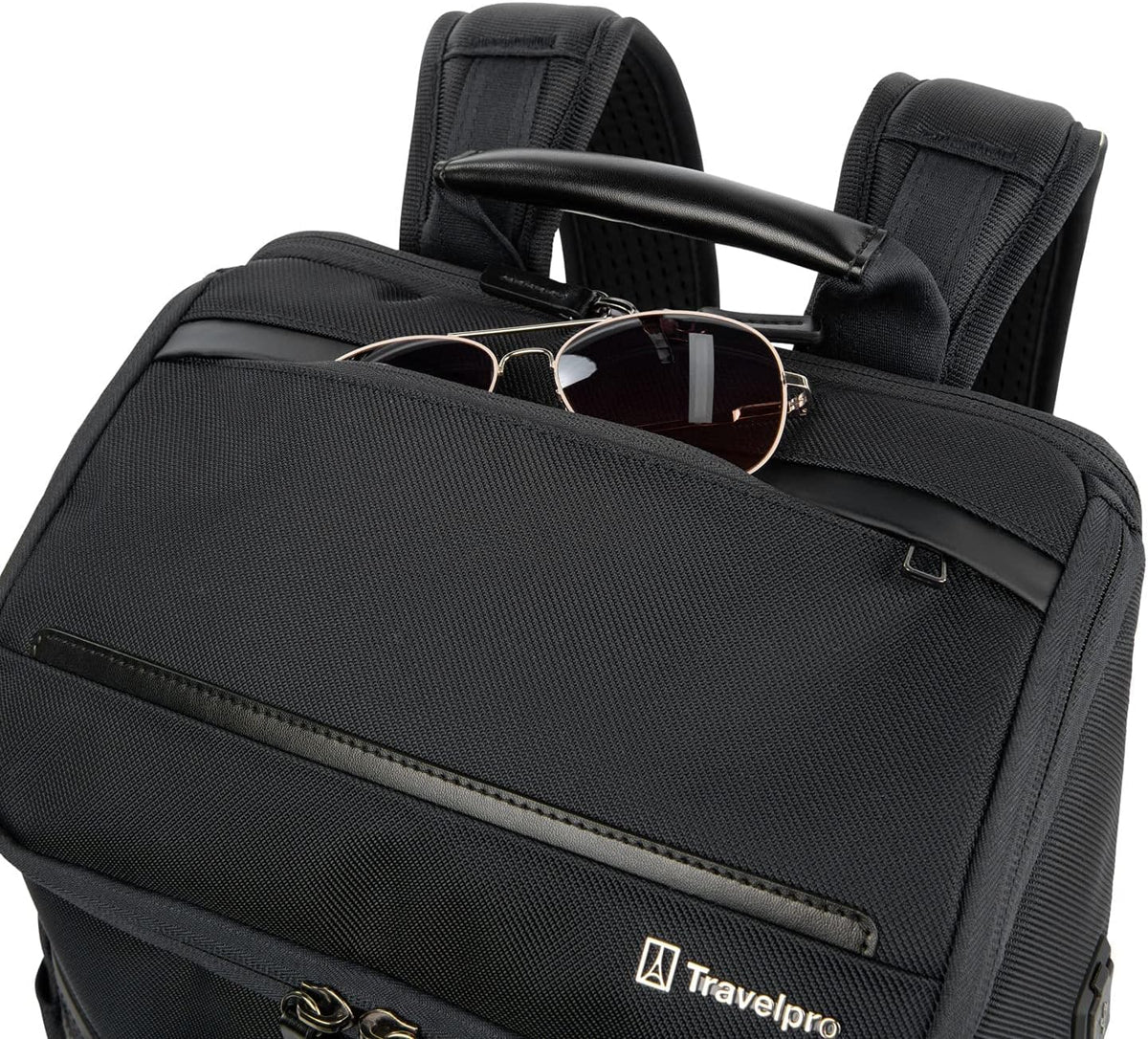 Travelpro Crew Executive Choice 3 Medium Top Load Backpack fits up to 15.6 Laptops and Tablets, USB A and C Ports, Men and Women, Jet Black
