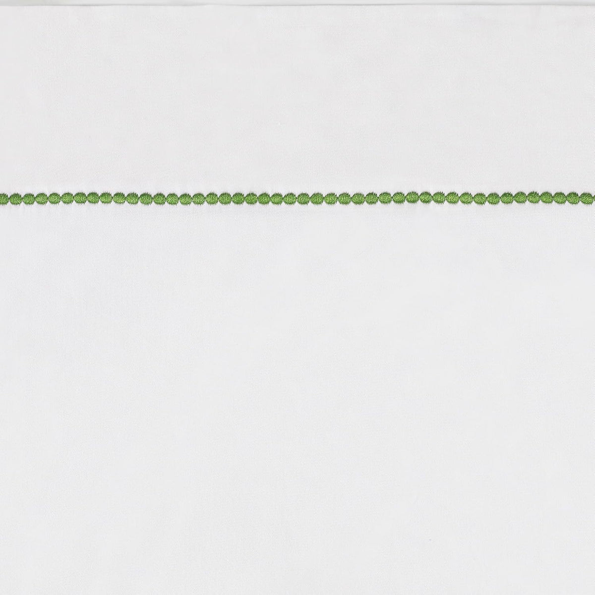 kate spade new york Dot Queen Sheet Set, 300 Thread Count and 100% Cotton, All Season 4 Piece Bedding Set, Machine Washable, White and Green