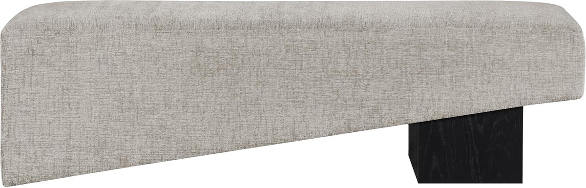 Meridian Furniture Alora Grey Polyester Fabric Bench