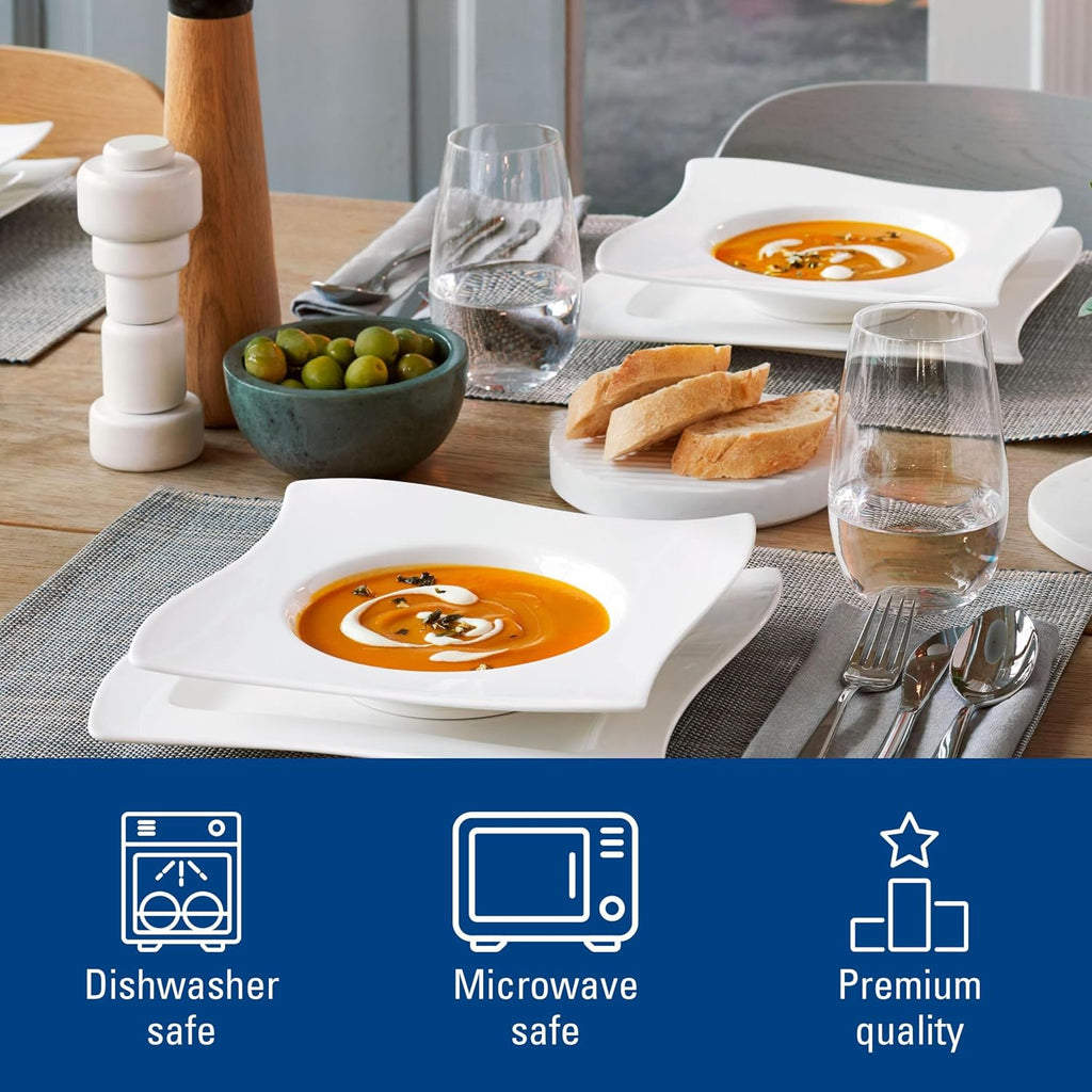 Villeroy & Boch NewWave 30-Piece Basic Dinnerware Set, White
