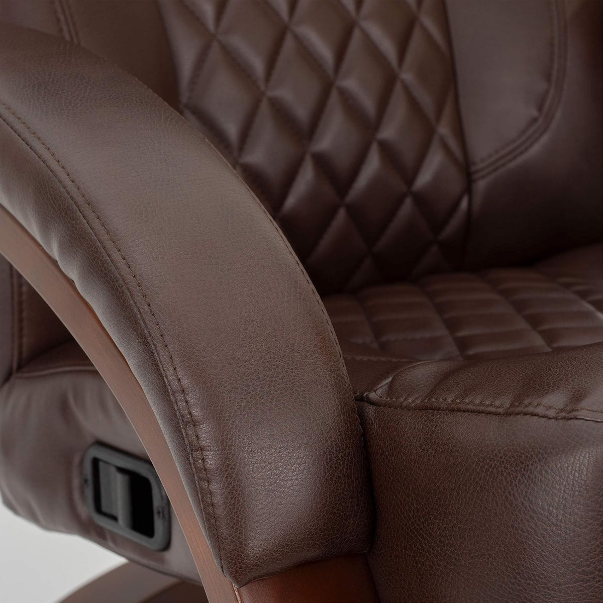 RecPro Nash 28' RV Euro Chair Recliner | Modern Design | RV Furniture | Swivel Base | Recliner Chair (2 Chairs, Mahogany)