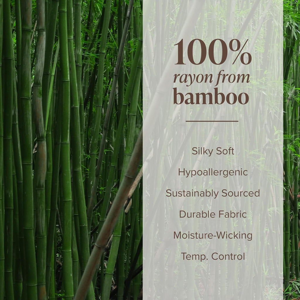 Bare Home 100% Rayon Made from Bamboo Luxury Sheet Set - 4 Piece Bedding Set - Deep Pockets - Cooling Sheets - Breathable - Easy Fit - Soft Bedding Sheets & Pillowcases (Split Head Flex King, Grey)
