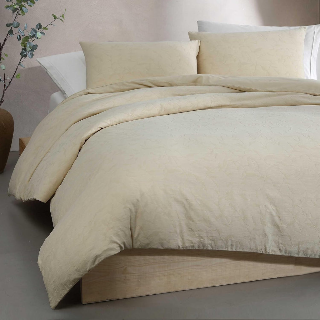 Calvin Klein - King Comforter Set, Floral Inspired Soft Bedding with Matching Shams, Oeko-Tex Certified (Branching Leaves Beige, King)