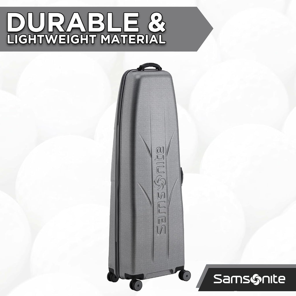 Samsonite Tour Deluxe Golf Hard Case Golf Travel Bag, Lightweight & Durable ABS Shell, 360 Degree Multi-Directional Wheels
