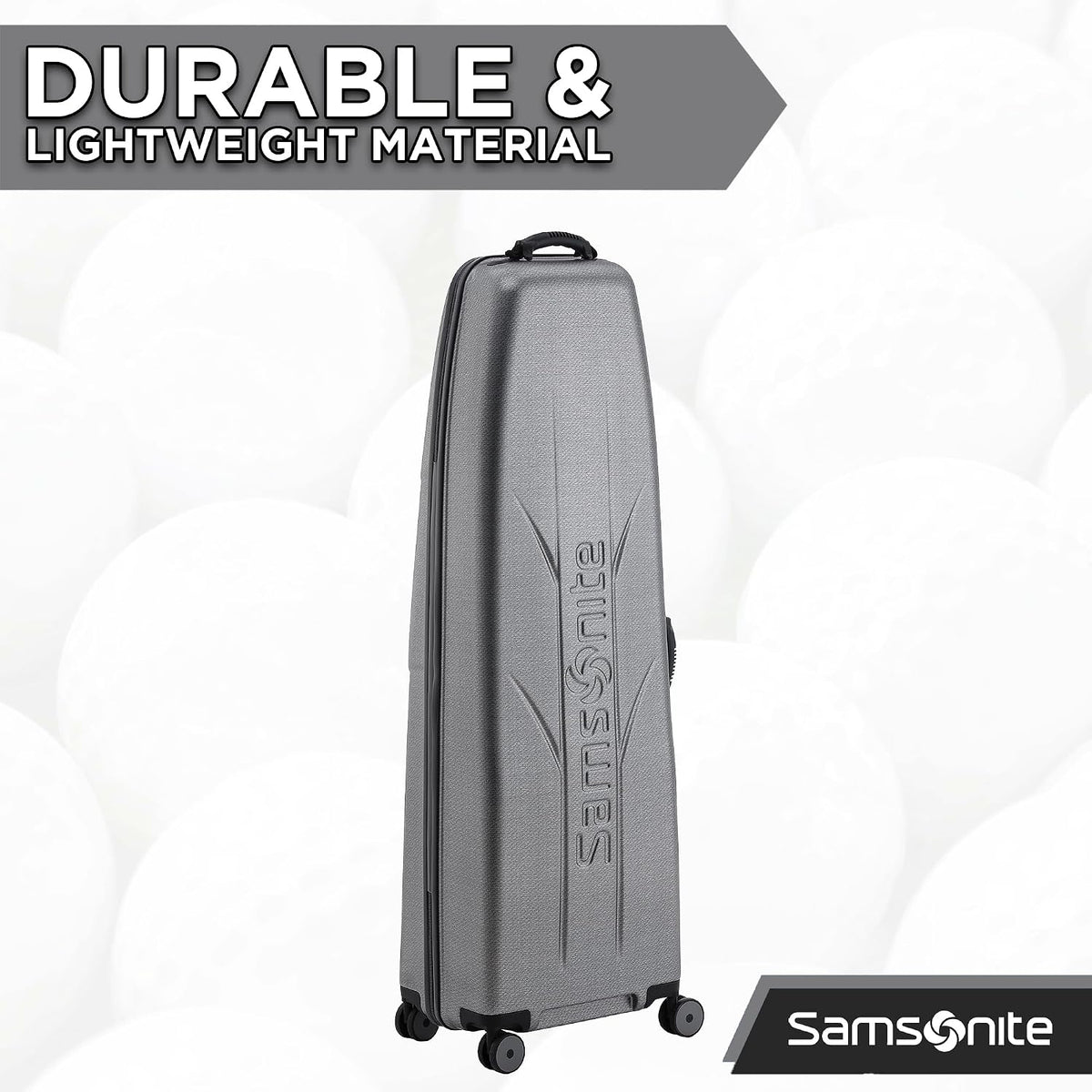 Samsonite Tour Deluxe Golf Hard Case Golf Travel Bag, Lightweight & Durable ABS Shell, 360 Degree Multi-Directional Wheels