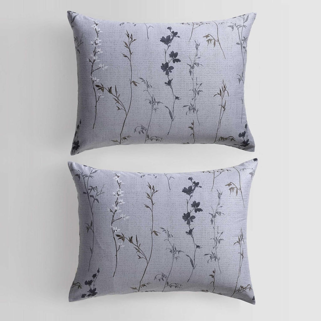 Calvin Klein - Comforter Set, Cotton Sateen Bedding with Matching Shams, Luxe Softness & Modern Elegance, Floral Design (Wildflower Dusk Grey, King)