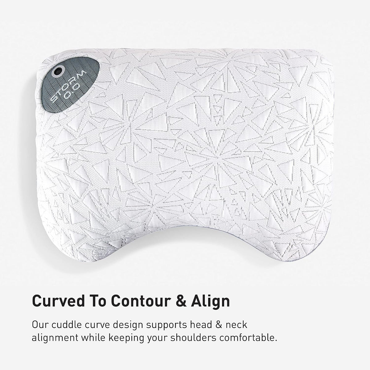 Bedgear Storm Cuddle Curve Performance Pillow - Size 0.0 - Cooling Bed Pillow for Side Sleepers - Medium Firmness- Washable and Removable Cover - 20' W x 26' L