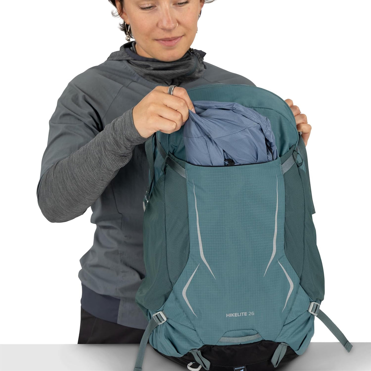 Osprey Hikelite 26L Durable Hiking Backpack - Travel Daypack with Rain Cover for Men and Women, Tungsten Yellow