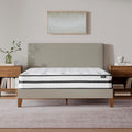 Signature Design by Ashley California King Size Chime 10 Inch Medium Firm Hybrid Mattresswith Cooling Gel Memory Foam for Pressure Relief, Fiberglass Free, Mattress In A Box