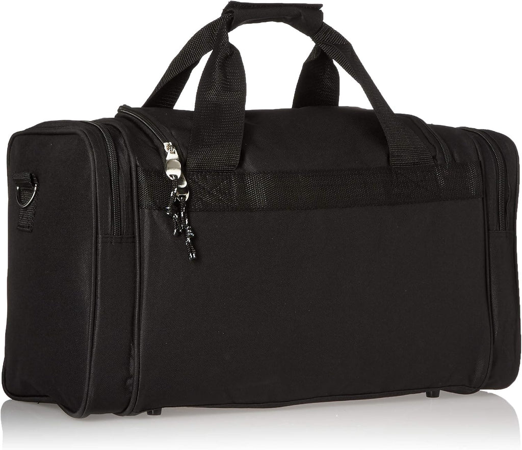 Rockland Duffel Bag, Black, 18.5 in X 10.5 in X 8.5 in (Pack of 12)