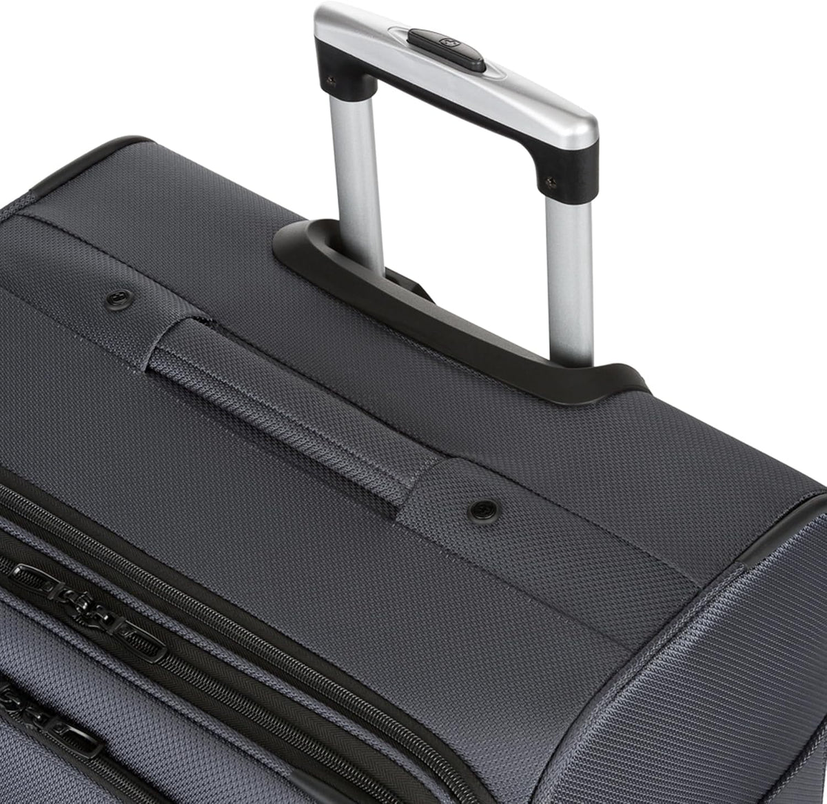 SWISSGEAR Sion Softside Expandable Spinner Luggage Durable Lightweight Travel Suitcase, Dark Grey, Checked-Large