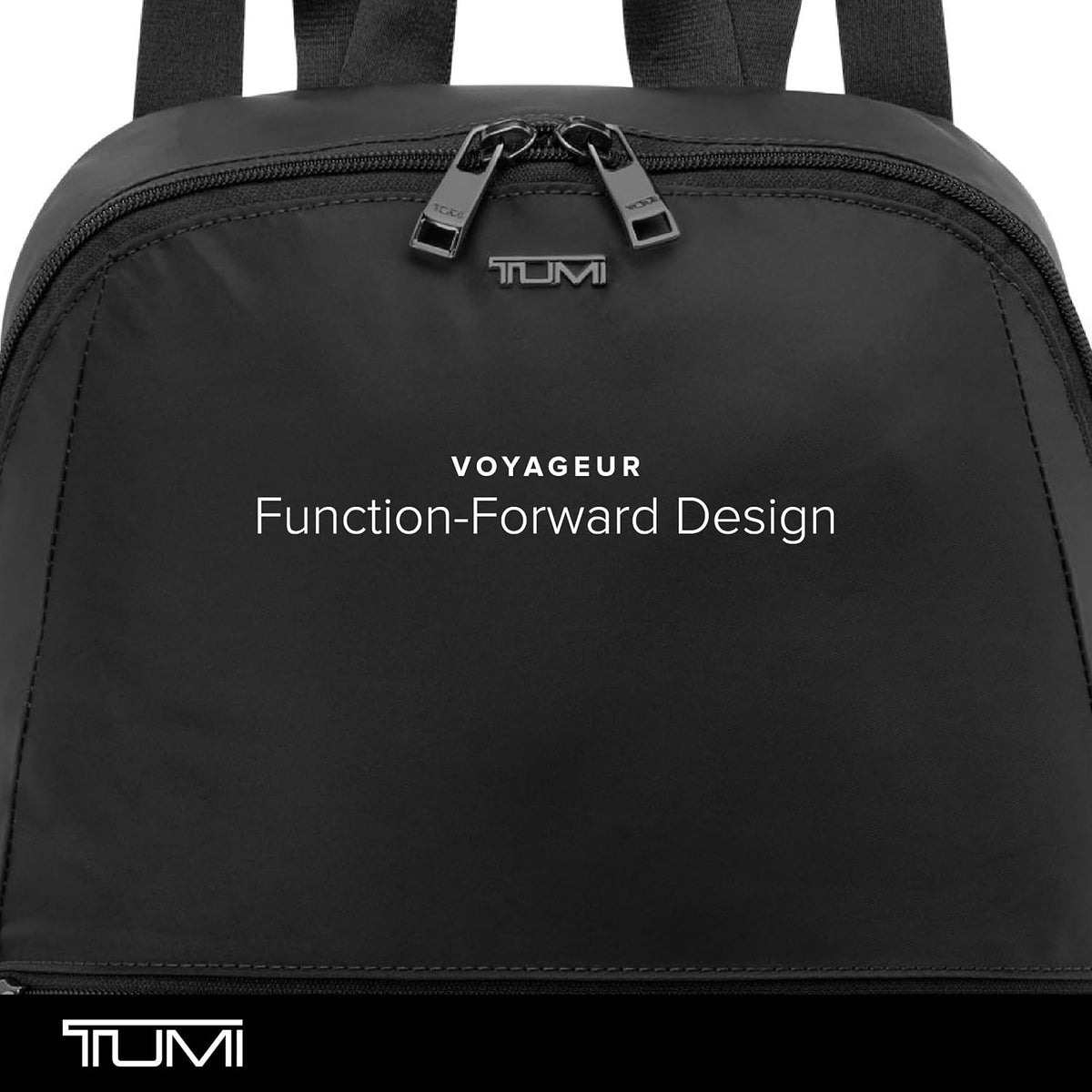 TUMI - Just In Case Foldable Backpack - Lightweight, Compact Travel Backpack - For One Bag Travel - 15.5' X 12.3' X 4.5' - Black with Gunmetal Hardware