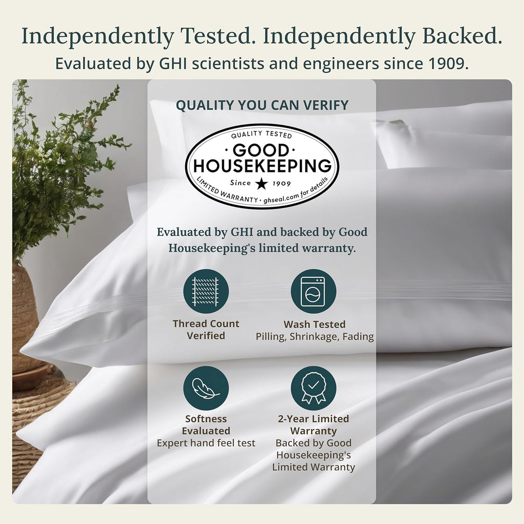 California Design Den Deep Pocket King Sheet Set - Luxury 800 Thread Count Sheets King, 100% Cotton Sateen Bedding Set - Beige