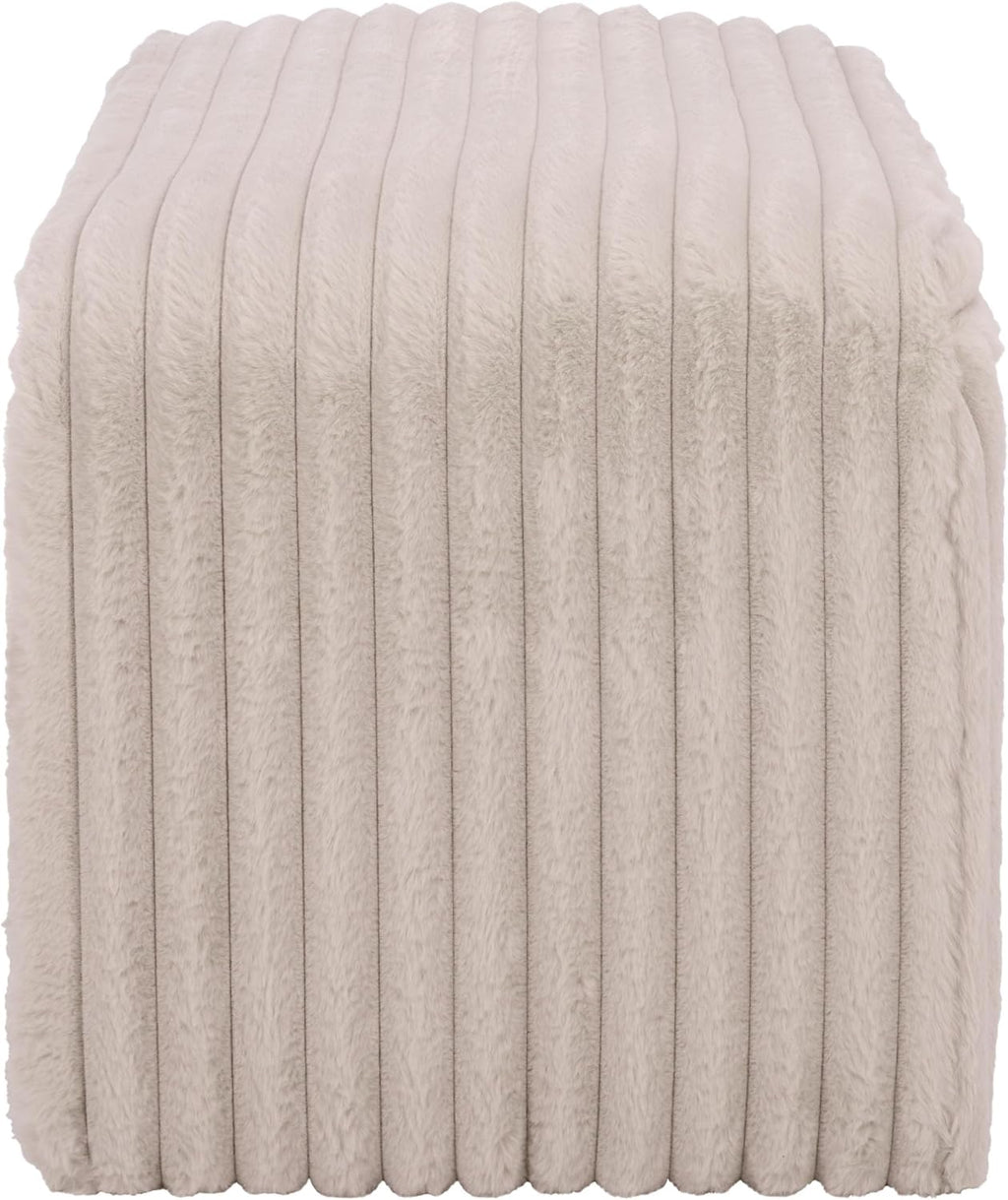 SAFAVIEH Home Collection - Arihana Curved Waterfall Bench, Beige Upholstered Seating (BCH6405A)