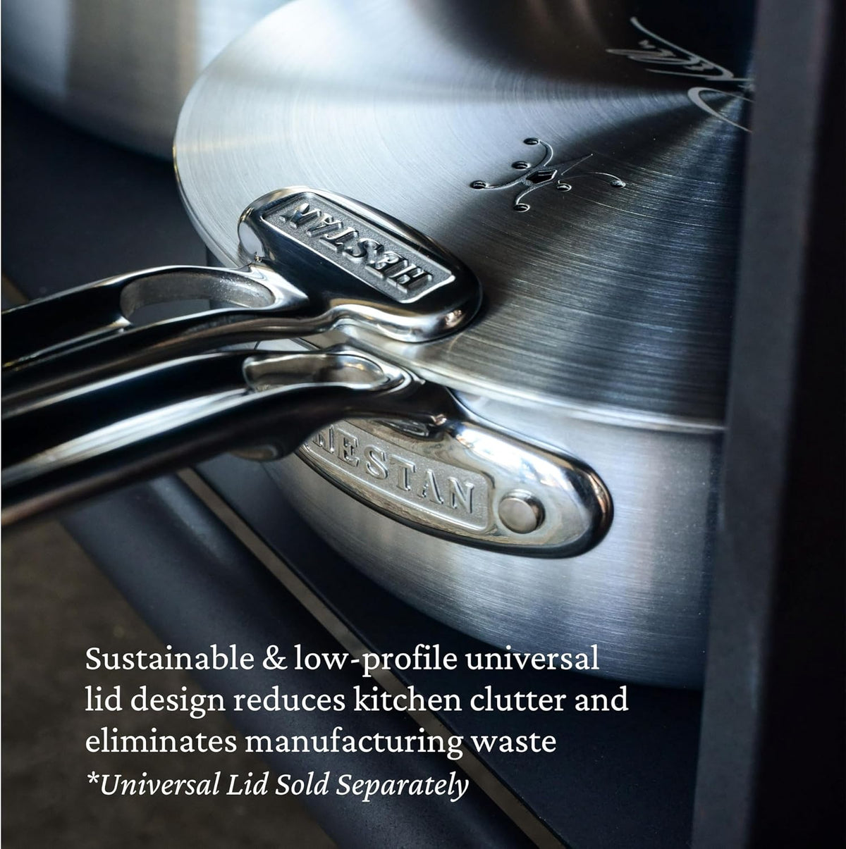 Thomas Keller Insignia by Hestan - 2 Quart Saucier Pan with Lid, Commercial Clad Stainless Steel, Induction Compatible, Oven Safe - Professional Cookware